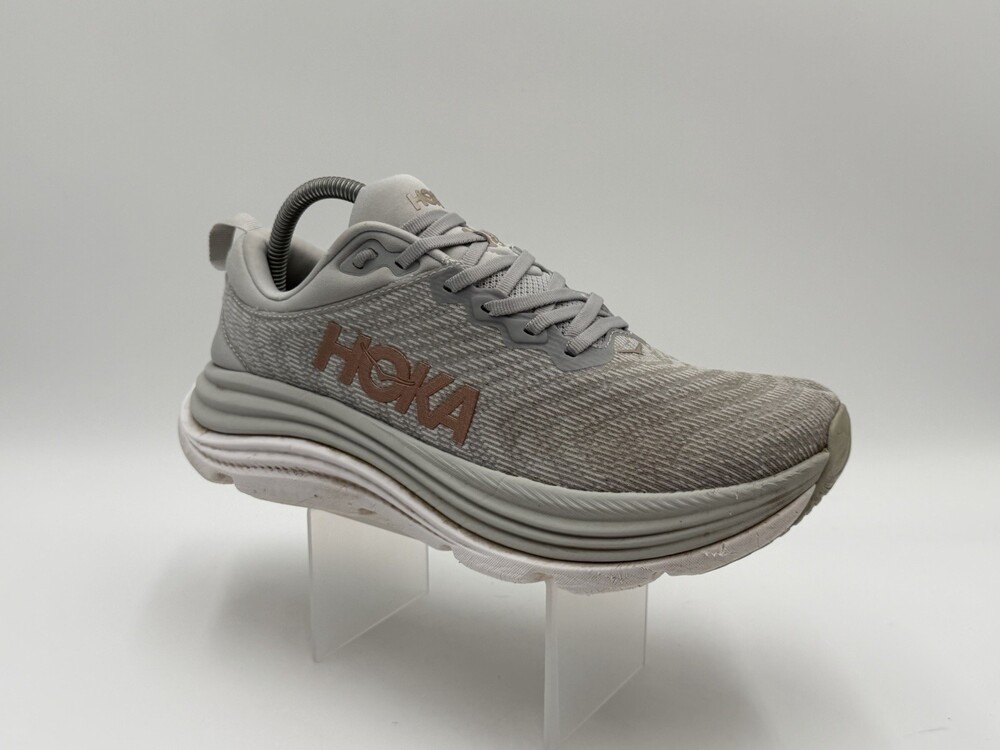 Hoka One Gaviota 5 Women’s Size 9 D Medium  ‘Gray/Rose Gold’ HMRG Running Shoes